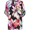 Blouse Dorisstreich zwart rose multicolor 228349
