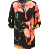 Blouse Dorisstreich zwart rose multicolor 295242