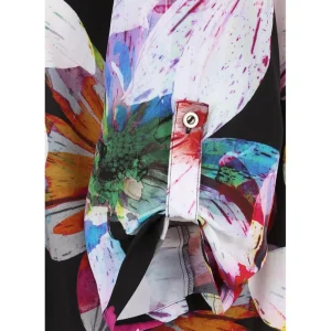 Blouse Dorisstreich zwart rose multicolor 228349