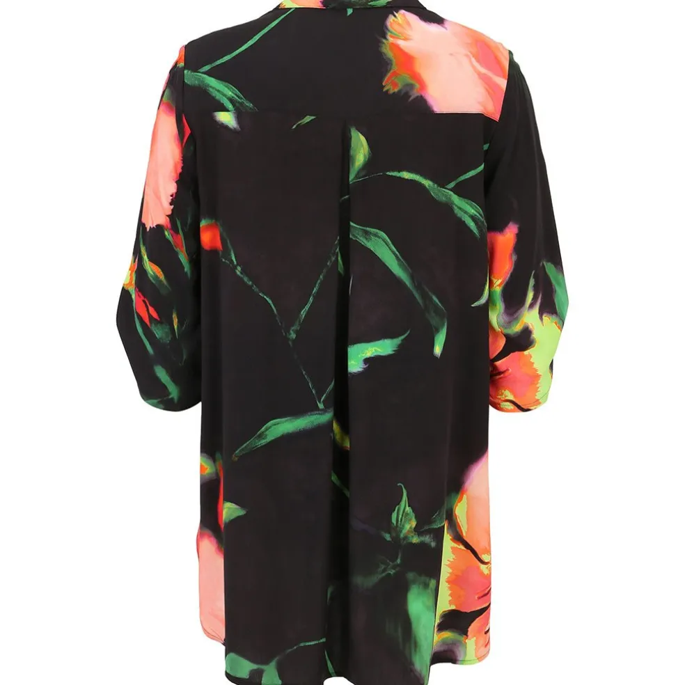 blouse_dorisstreich_zwart_1.webp Blouse Dorisstreich zwart rose multicolor 295242