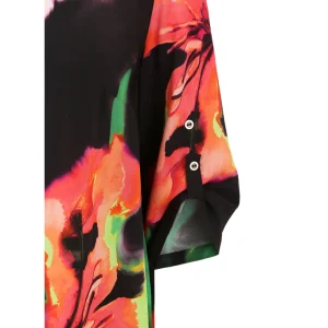 Blouse Dorisstreich zwart rose multicolor 295242