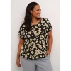 Blouse Kaffe Curve zwart zand 10582488