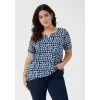 Blouse Kaffe Curve zwart blauw 10582230