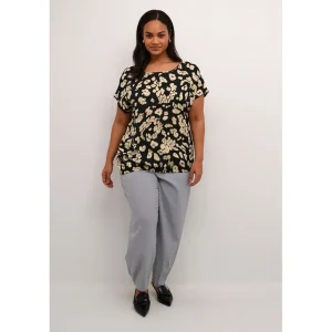 Blouse Kaffe Curve zwart zand 10582488