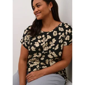Blouse Kaffe Curve zwart zand 10582488