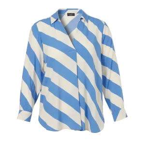 Blouse Via Appia Due blauw creme 2511921