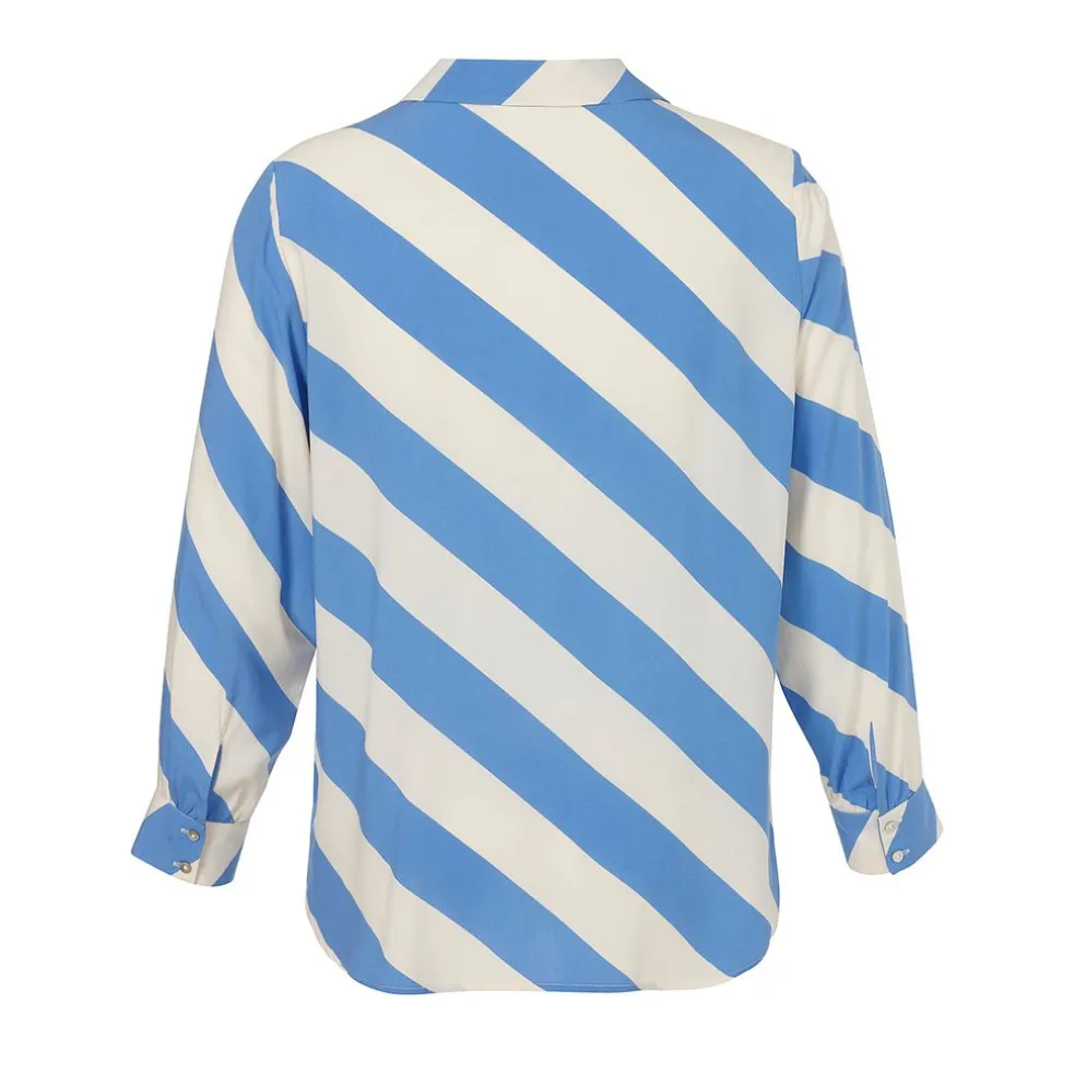 blouse_via_appia_due_blau_1.webp Blouse Via Appia Due blauw creme 2511921