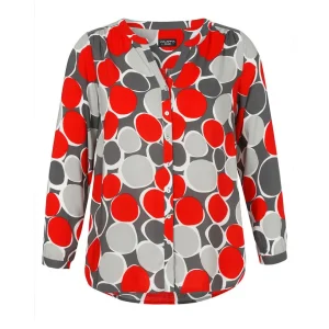 Blouse Via Appia Due grijs rood 2521970 133