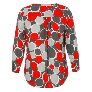 Blouse Via Appia Due grijs rood 2521970 133
