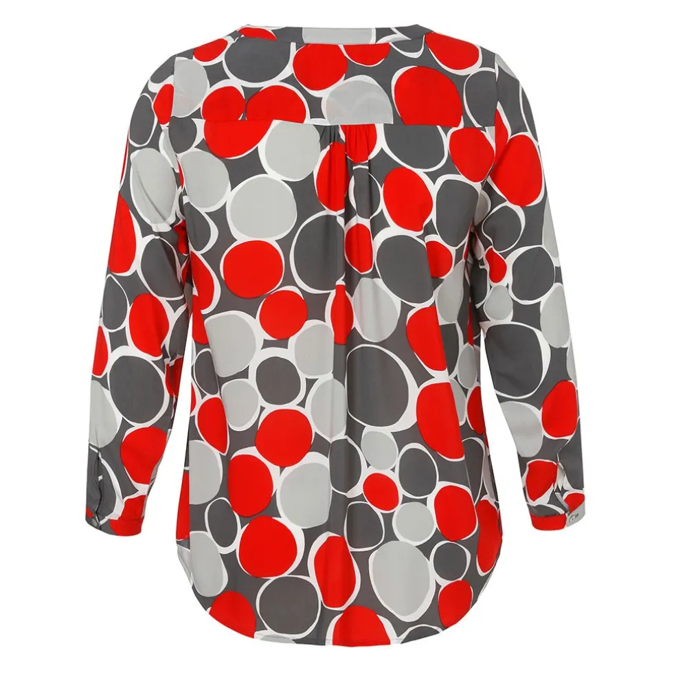 blouse_via_appia_due_grij_1.webp Blouse Via Appia Due grijs rood 2521970 133