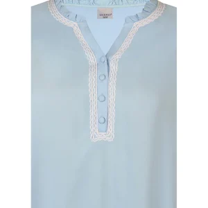 Blouse Zhenzi 3/4 mouw L.blauw 200743