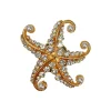 Broche met magneet goud zeester