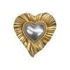 Broche met magneet hart goud