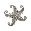 Broche met magneet zilver zeester
