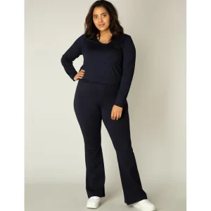 Broek Base level curvy Allie D.blauw 7000011