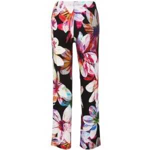 Broek Dorisstreich zwart rose multicolor 809347