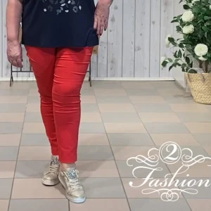 Broek enkellengte Adelina Rood 979692 69356 81