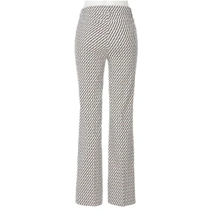 Broek Stark wit bruin print bootcut Janna 4030 176