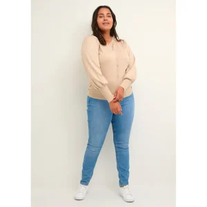 Cardigan Kaffe Curve gemeleerd beige 10581441