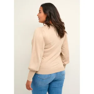 Cardigan Kaffe Curve gemeleerd beige 10581441