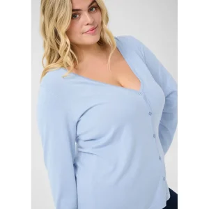 Cardigan Kaffe Curve licht blauw 10582107