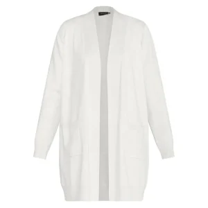 Cardigan lang Brandtex wit 217157