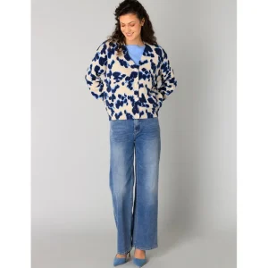 Cardigan Yest beige kobalt Resa 0005165