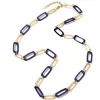 Halsketting blauw goud 101178807