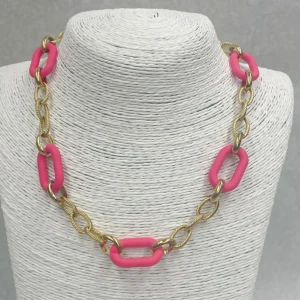 Halsketting kort goud rose 200373
