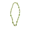Halsketting lang groen goud