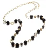 Halsketting zwart goud 101143402