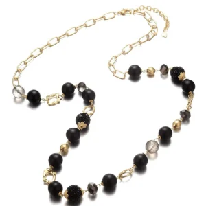 Halsketting zwart goud 101143402