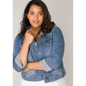 Jas Base Level Curvy jeans mid bleu Yamila 7000067