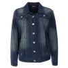 Jas SeeYou gebreide jeans D.blauw E60355