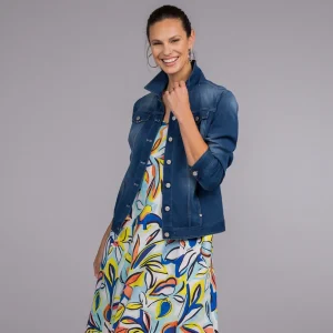 Jas SeeYou gebreide jeans D.blauw E60355
