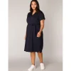 Kleed Base Level Curvy D.blauw Yenna 7000083