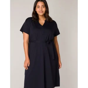 Kleed Base Level Curvy D.blauw Yenna 7000083