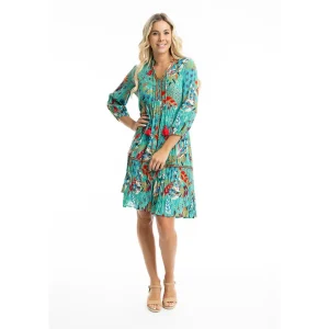 Kleed Orientique groen multicolor 91012