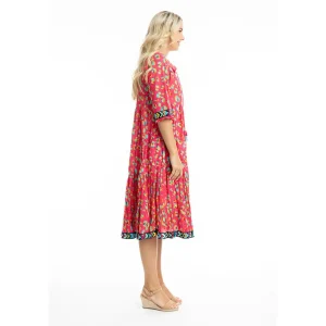 Kleed Orientique rose multicolor 30031