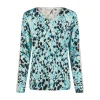Pull Barbara Lebek tourquoise multi 80580052