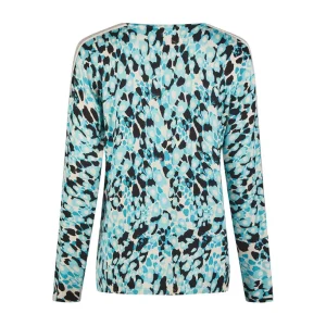Pull Barbara Lebek tourquoise multi 80580052