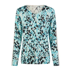 Pull Barbara Lebek tourquoise multi 80580052