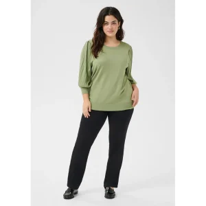 Pull Kaffe Curve gebreid oil green 10582202
