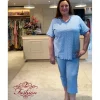 Pyjama Comtessa blauw broek 7/8 231322