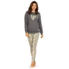 Pyjama Comtessa grijs leopard 242329 90