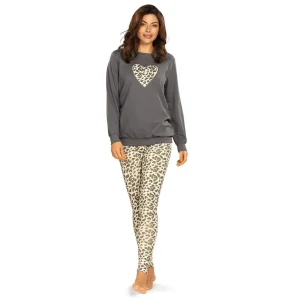 Pyjama Comtessa grijs leopard 242329 90