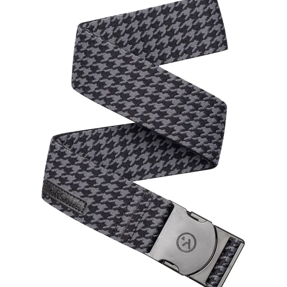 riem_black_houndstooth_ar_0.webp Riem Black houndstooth Arcade 4 cm breed elastisch