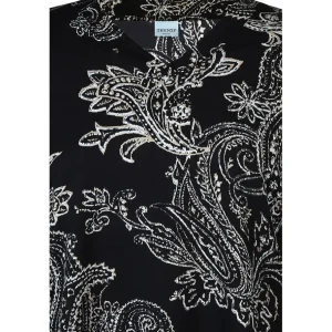 Shirt 3/4 mouw Zhenzi zwart print 200629