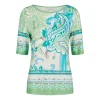 Shirt Barbara Lebek groen bruin multi 82550052