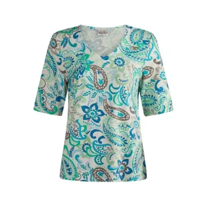 Shirt Barbara Lebek groen bruin multi 82500052